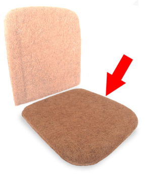Front seat padding (horsehair) bottom section (each) Beetle 8.1952 until 1955 (VIN 117 728 433)   113881375